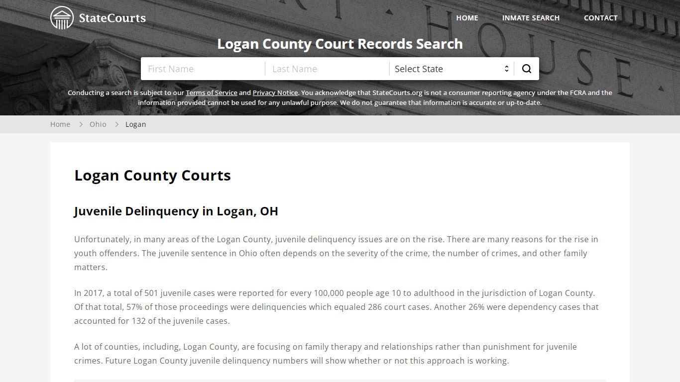 Logan County, OH Courts - Records & Cases - StateCourts